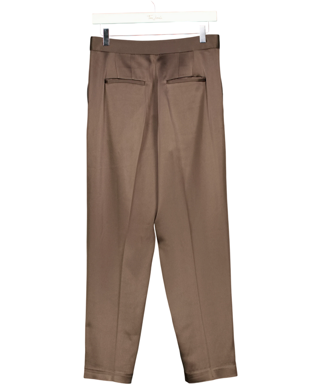 Babaton taupe Vogue Satin Pant, size UK 6 — back