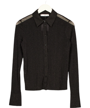 MNG Black And Metallic Shirt UK S