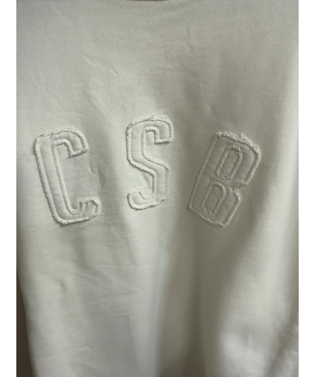 CSB Cream Lila Embroidered Oversized Sweatshirt, size UK M/L — detail
