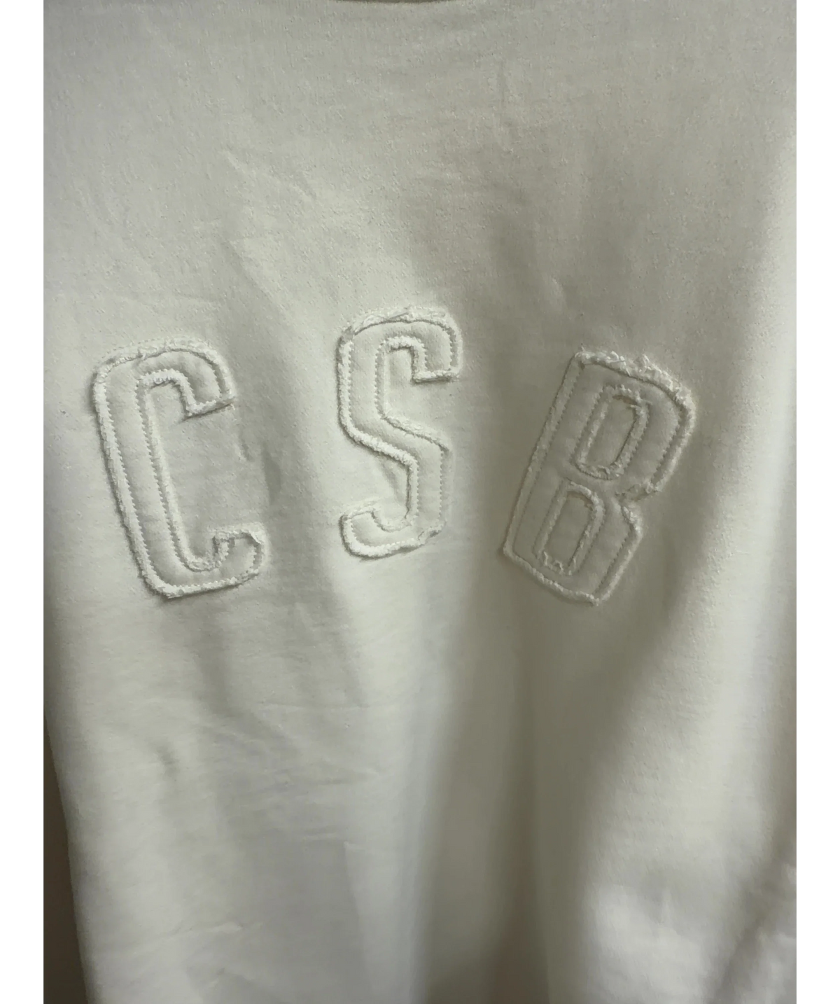 CSB Cream Lila Embroidered Oversized Sweatshirt, size UK M/L — detail