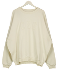 CSB Cream Lila Embroidered Oversized Sweatshirt, size UK M/L — front