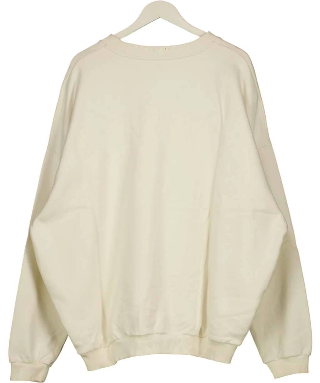 CSB Cream Lila Embroidered Oversized Sweatshirt, size UK M/L — back