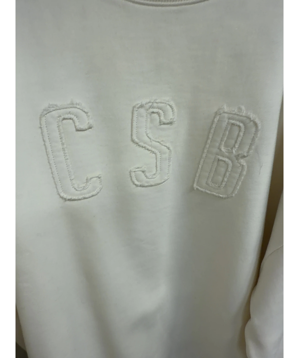 CSB cream Crewneck Sweatshirt, size UK M/L — detail