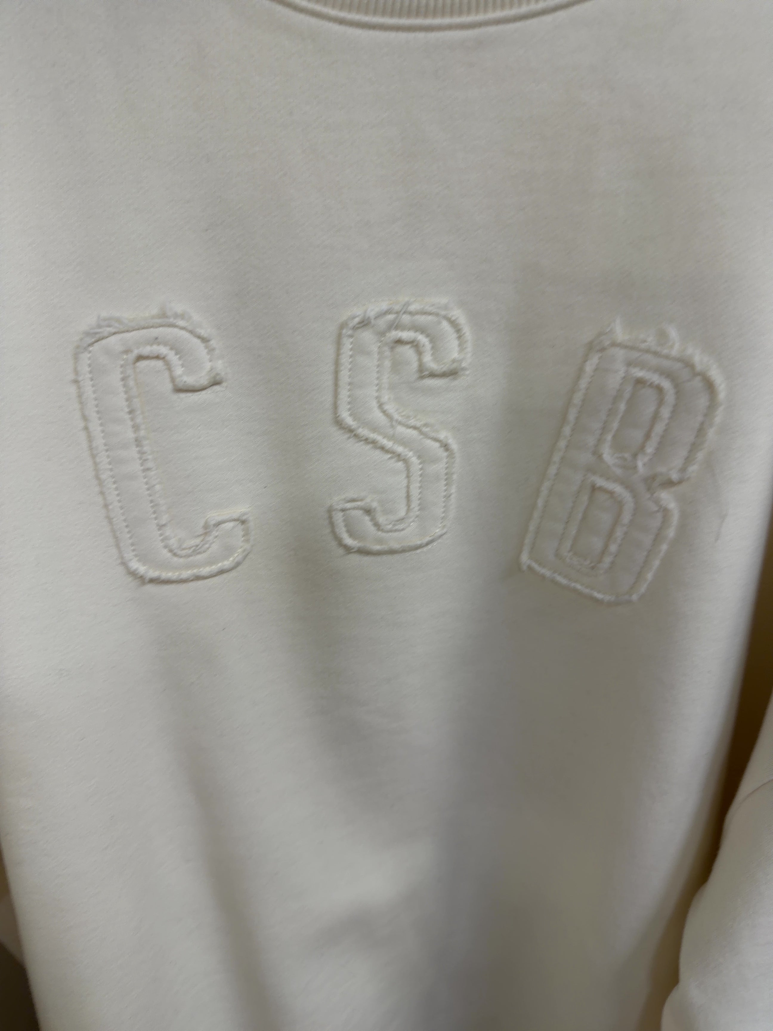 CSB cream Crewneck Sweatshirt, size UK M/L — label