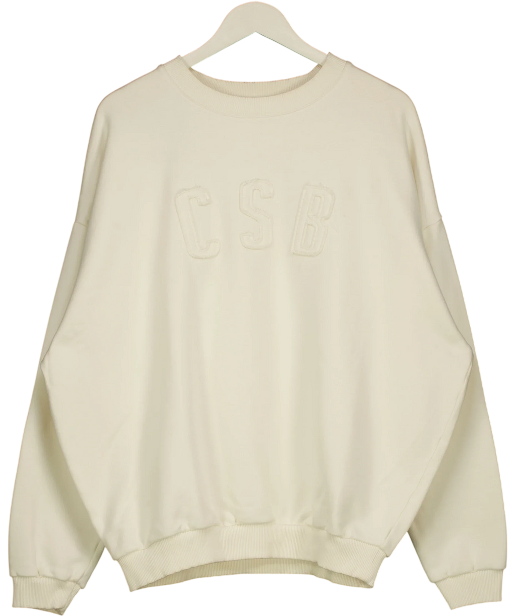 CSB cream Crewneck Sweatshirt, size UK M/L — front