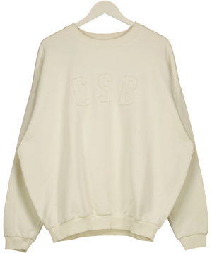 CSB Crewneck Oversized  Sweatshirt Cream UK M/L