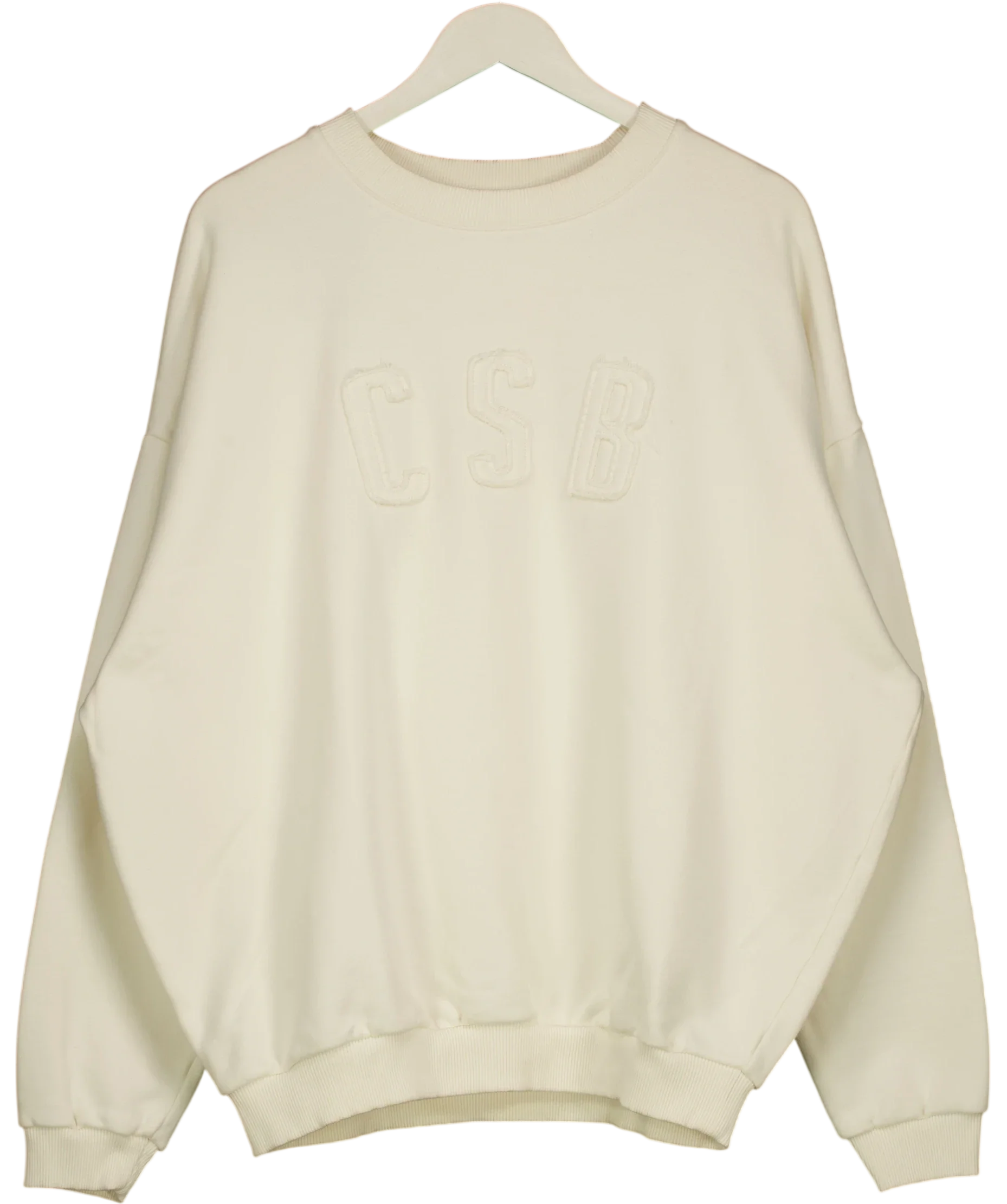 CSB cream Crewneck Sweatshirt, size UK M/L — front