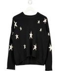 Zadig & Voltaire Black Markus Cashmere Star Jumper, size UK S — front