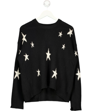Zadig & Voltaire Markus Cashmere Star Jumper Black and White UK S