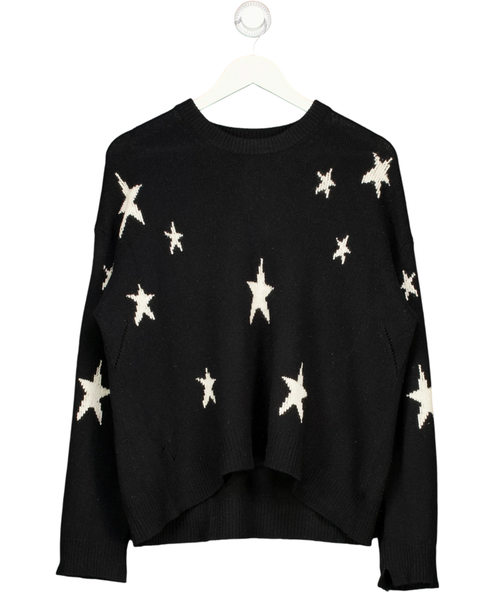 Zadig & Voltaire Markus Cashmere Star Jumper Black and White UK S