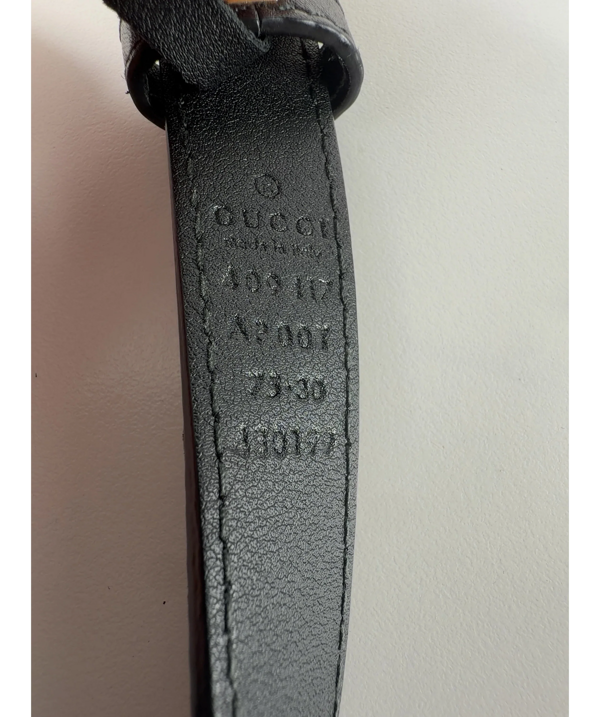 Gucci GG Marmont Leather Belt Black / Antique Gold SIZE 75 — Materials