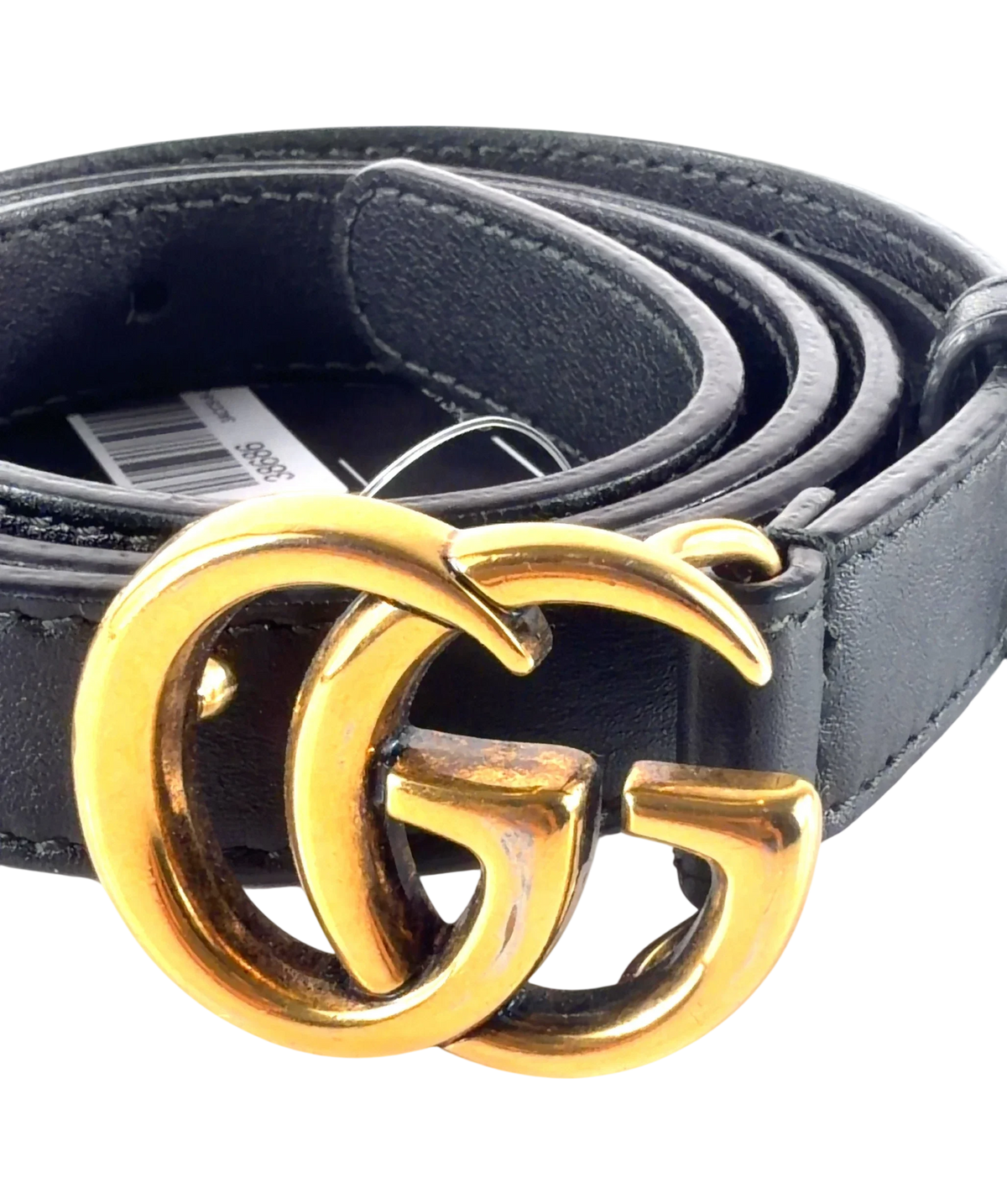 Gucci GG Marmont Leather Belt Black / Antique Gold SIZE 75 — Extra shot