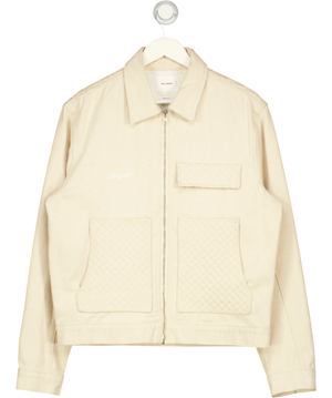 Axel Arigato Grate Embossed Zip Beige Jacket UK M