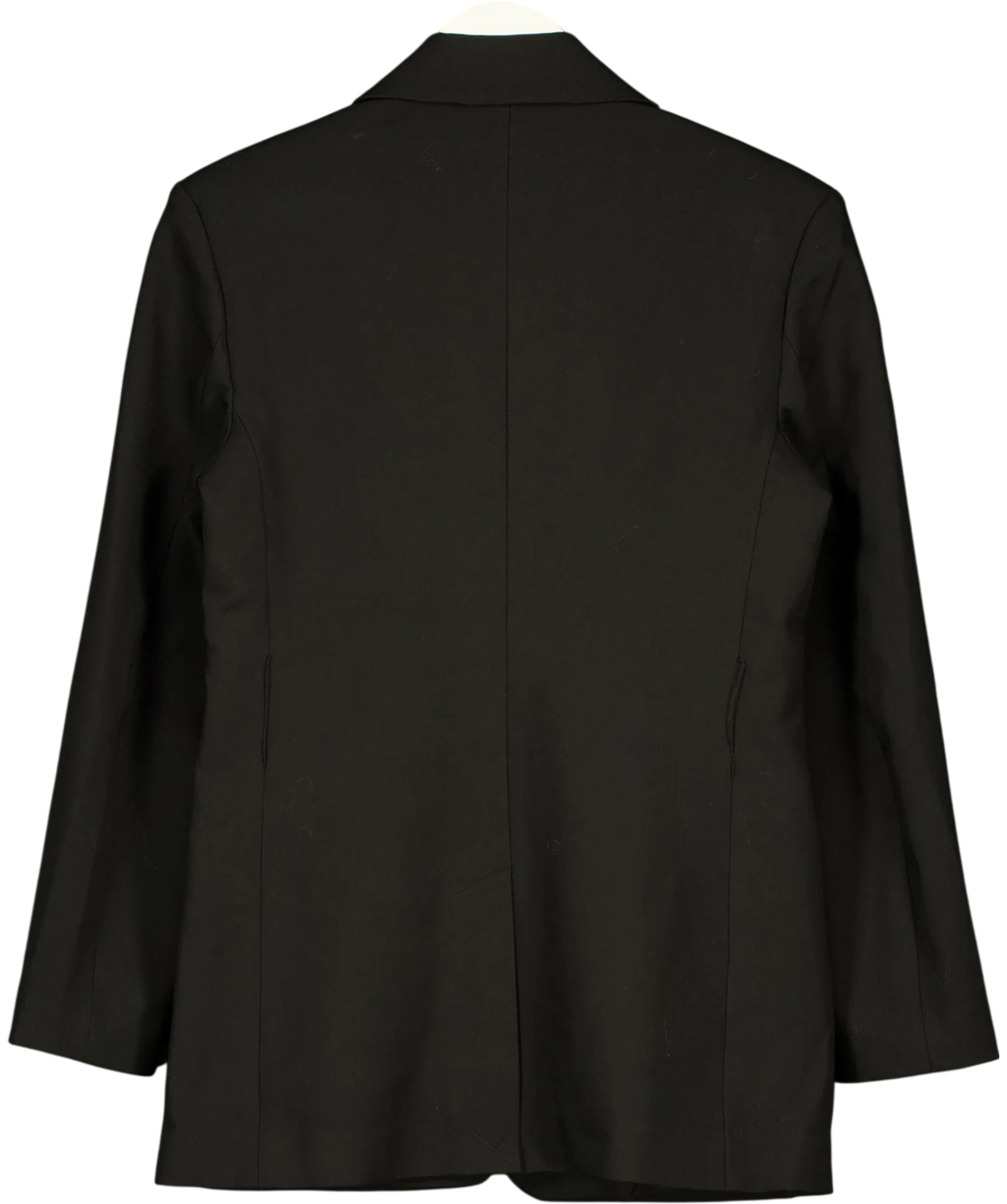 BOA Black Classic Blazer With Belt, size UK M — back