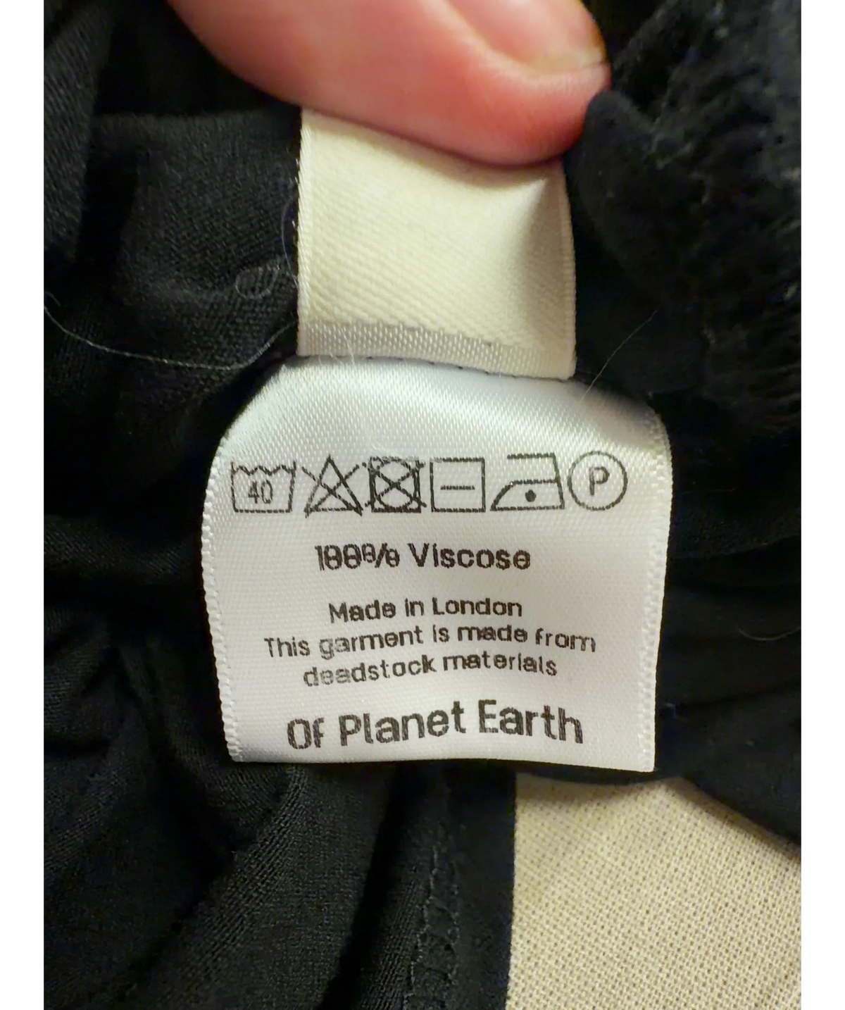 Of Planet Earth Black Colour, size UK 8 — label