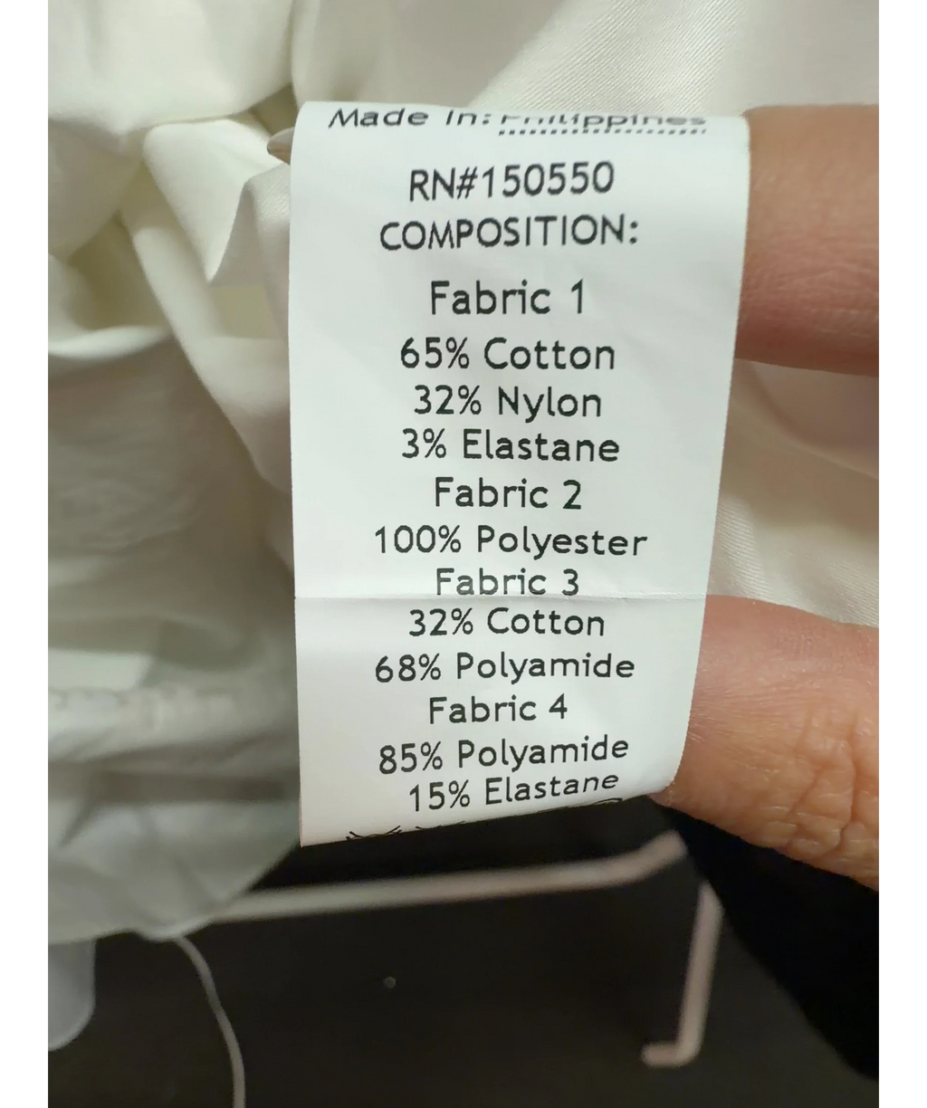 House of CB White Pietra, size UK M — label