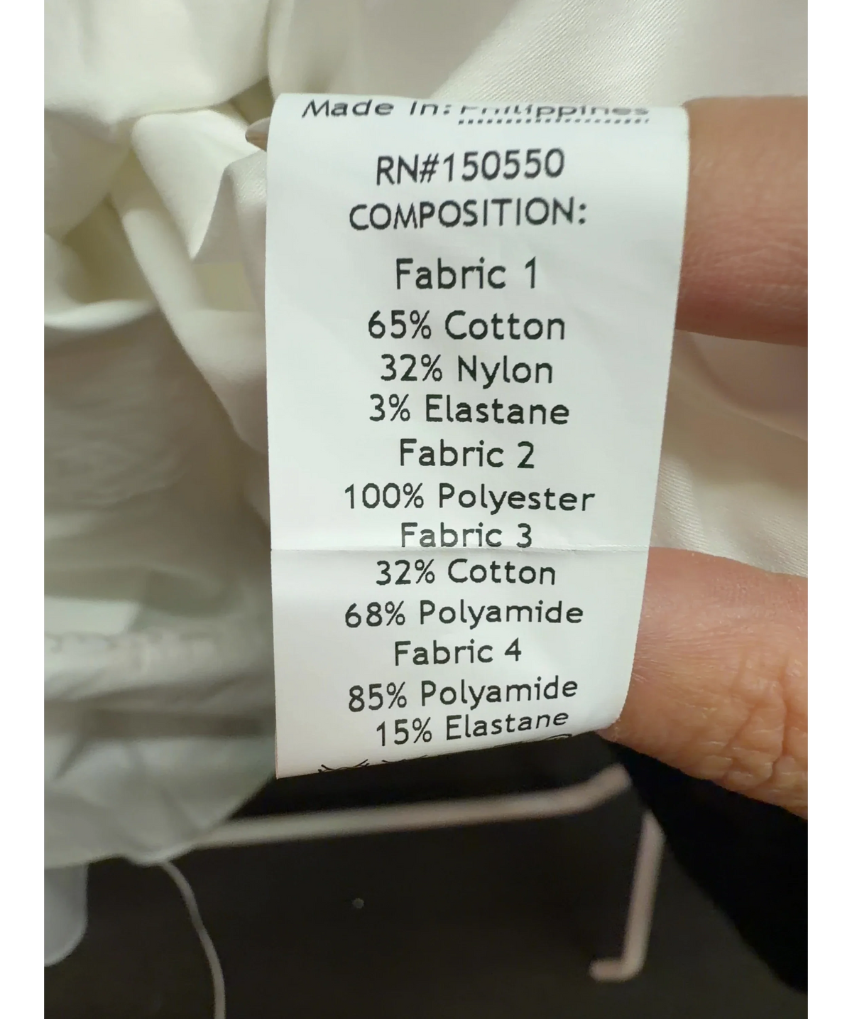 House of CB White Pietra, size UK M — label