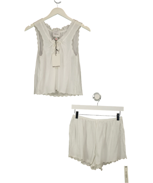 Reformation Hazel Pajama Set Cream UK S