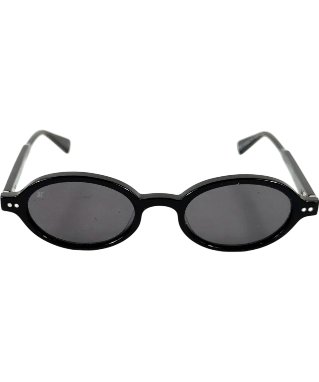 jimmy fairly Black oval sunglasses — front