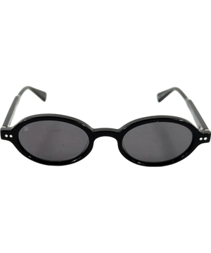 Jimmy Fairly Oval Sunglasses Black Thick Rims WITH CASE