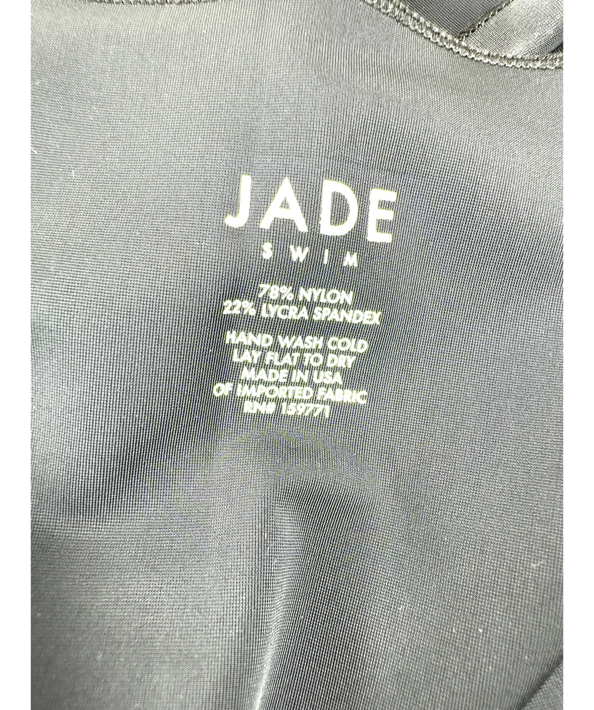 JADE SWIM Black Nyla Long Beach Cover-Up — care label