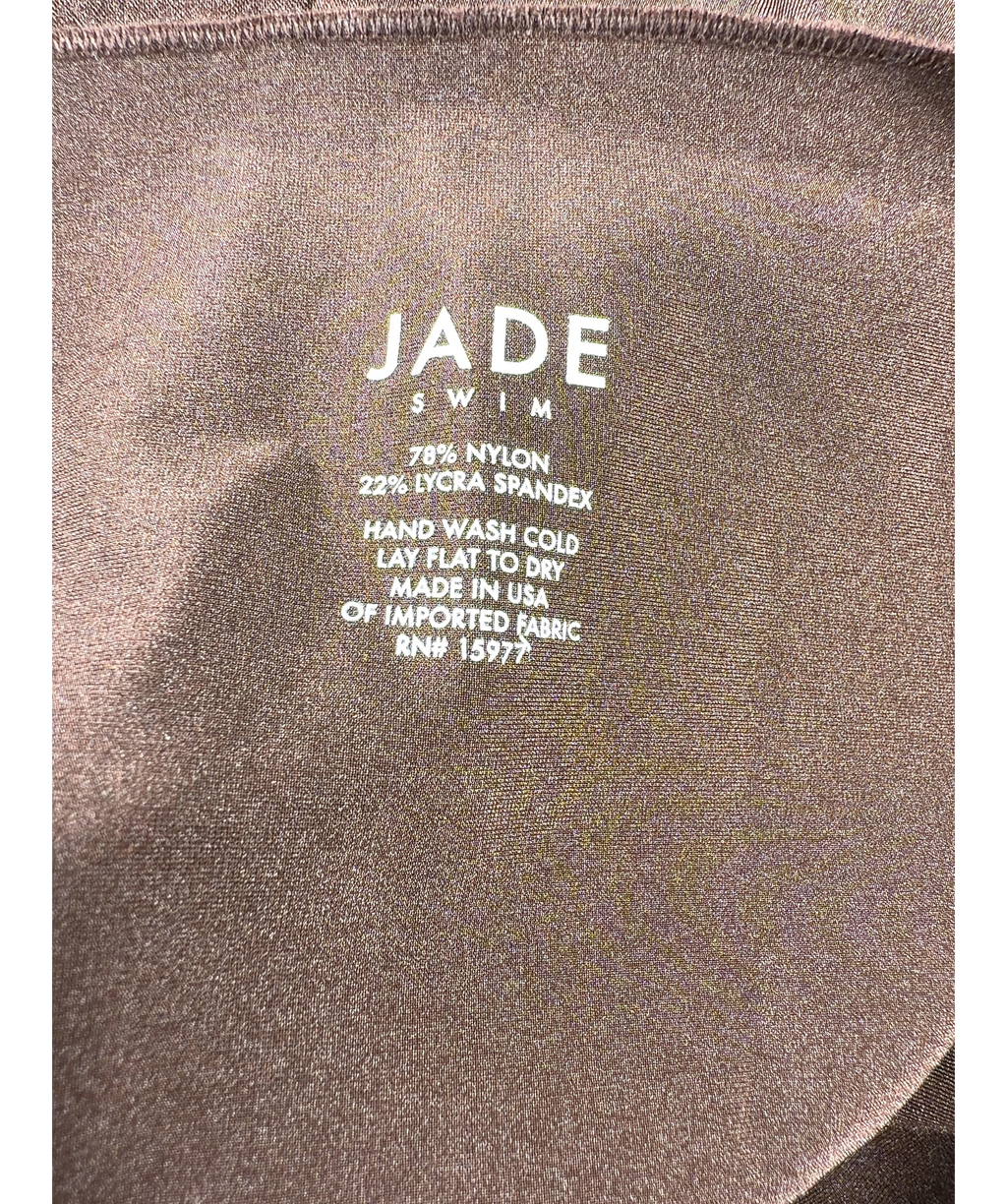 Jade Swim Brown Colour — label