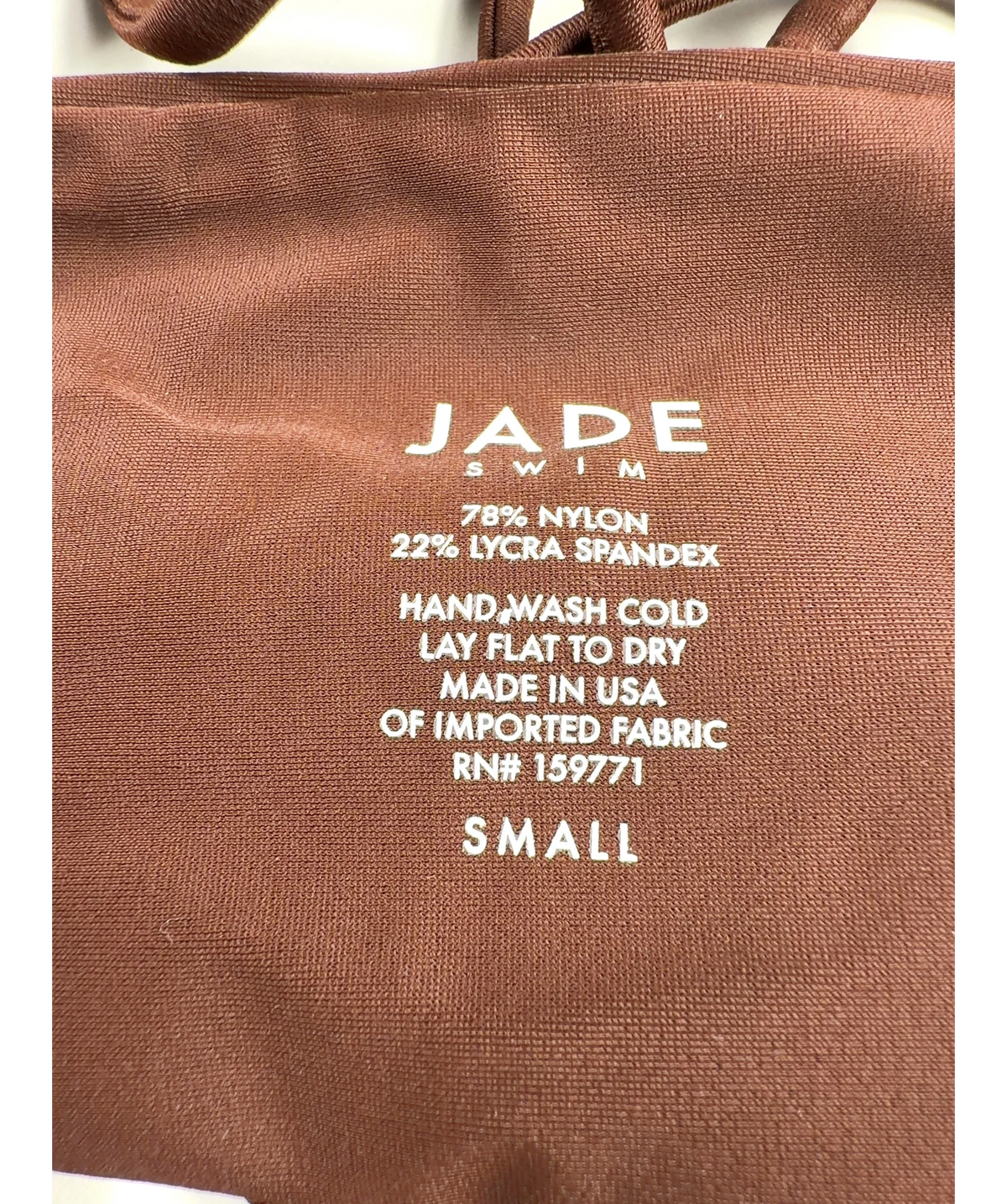 JADE SWIM Brown Colour, size UK S — detail