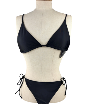 Jade Swim Black 2-piece Triangle Bikini Set UK L