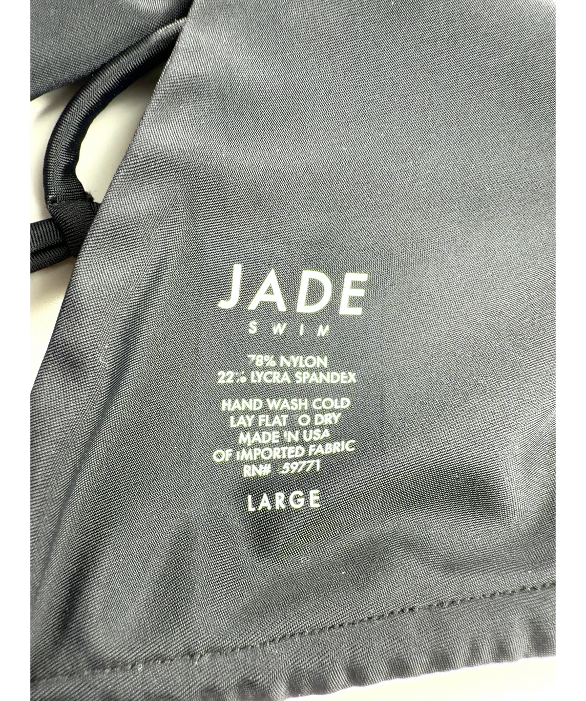 Jade Swim Black Colour, size UK L — detail
