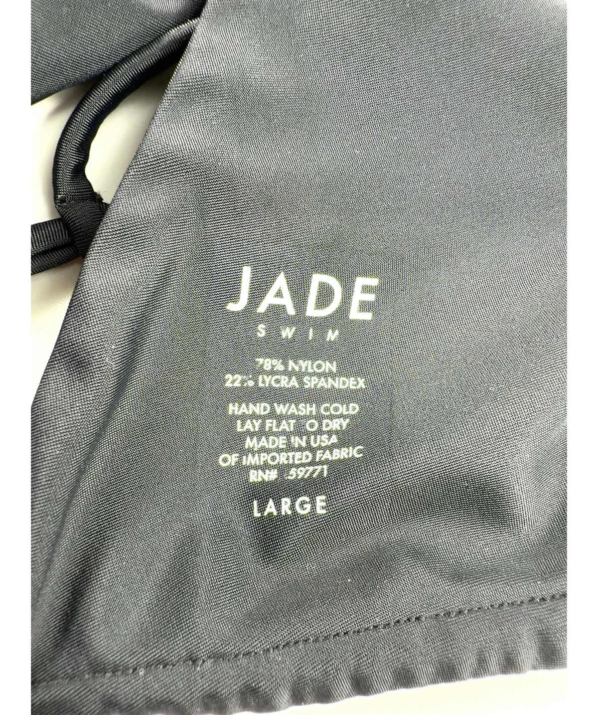 Jade Swim Black Colour, size UK L — label