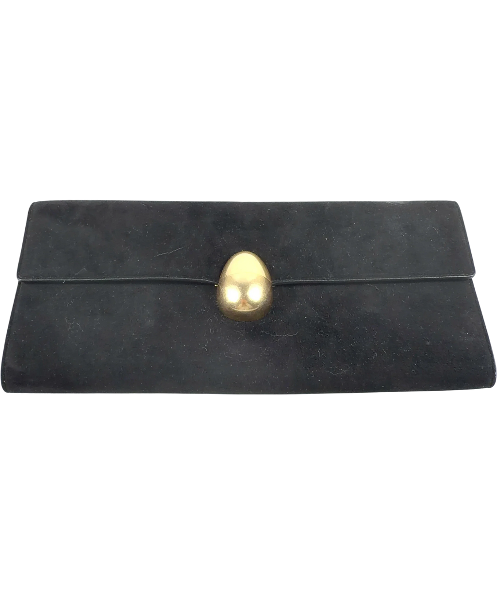 Neous Black Phoenix Suede Clutch Bag Black — front