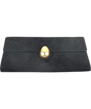 Neous Phoenix Suede Clutch Bag Black