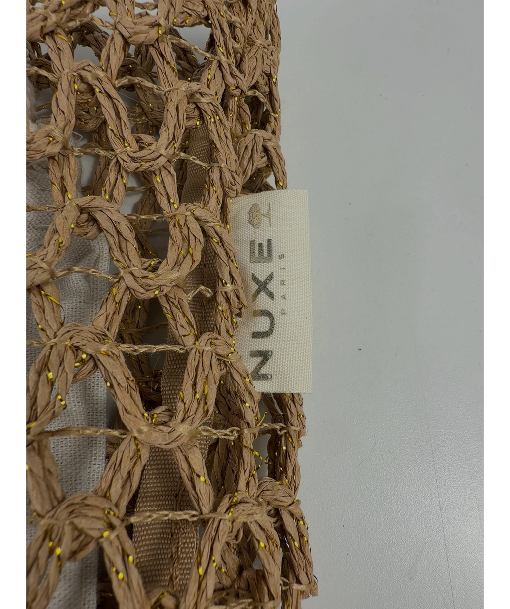 Nuxe Beige Woven Straw Summer Beach Bag One Size — Brand