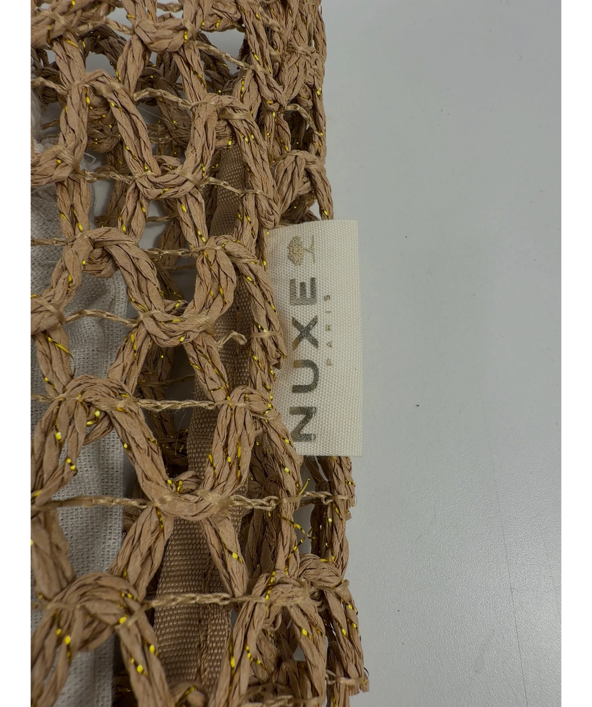 Nuxe Beige Woven Straw Summer Beach Bag One Size — Brand