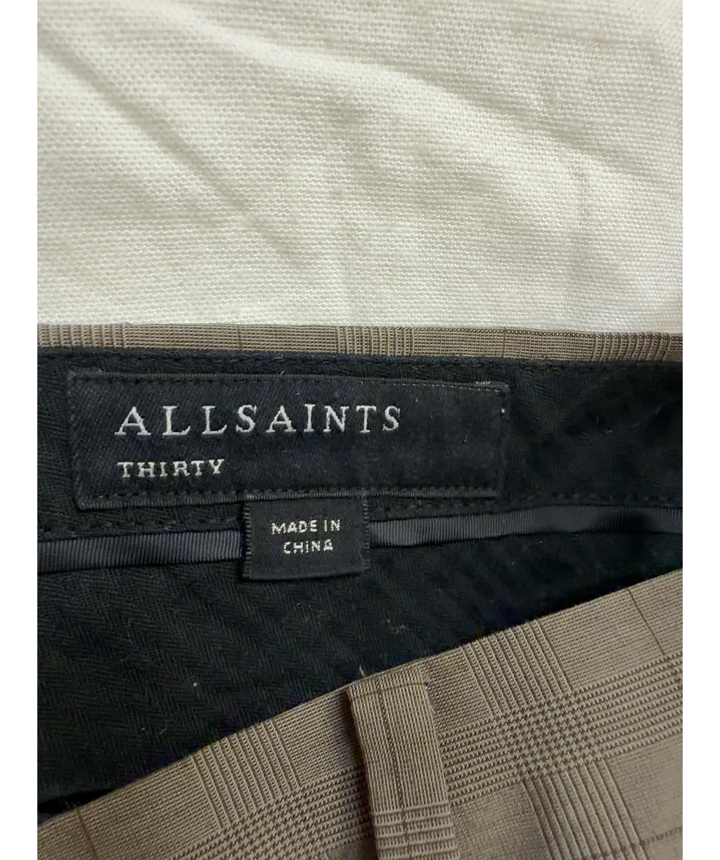 ALLSAINTS beige Troy Trouser, size W30 — care label
