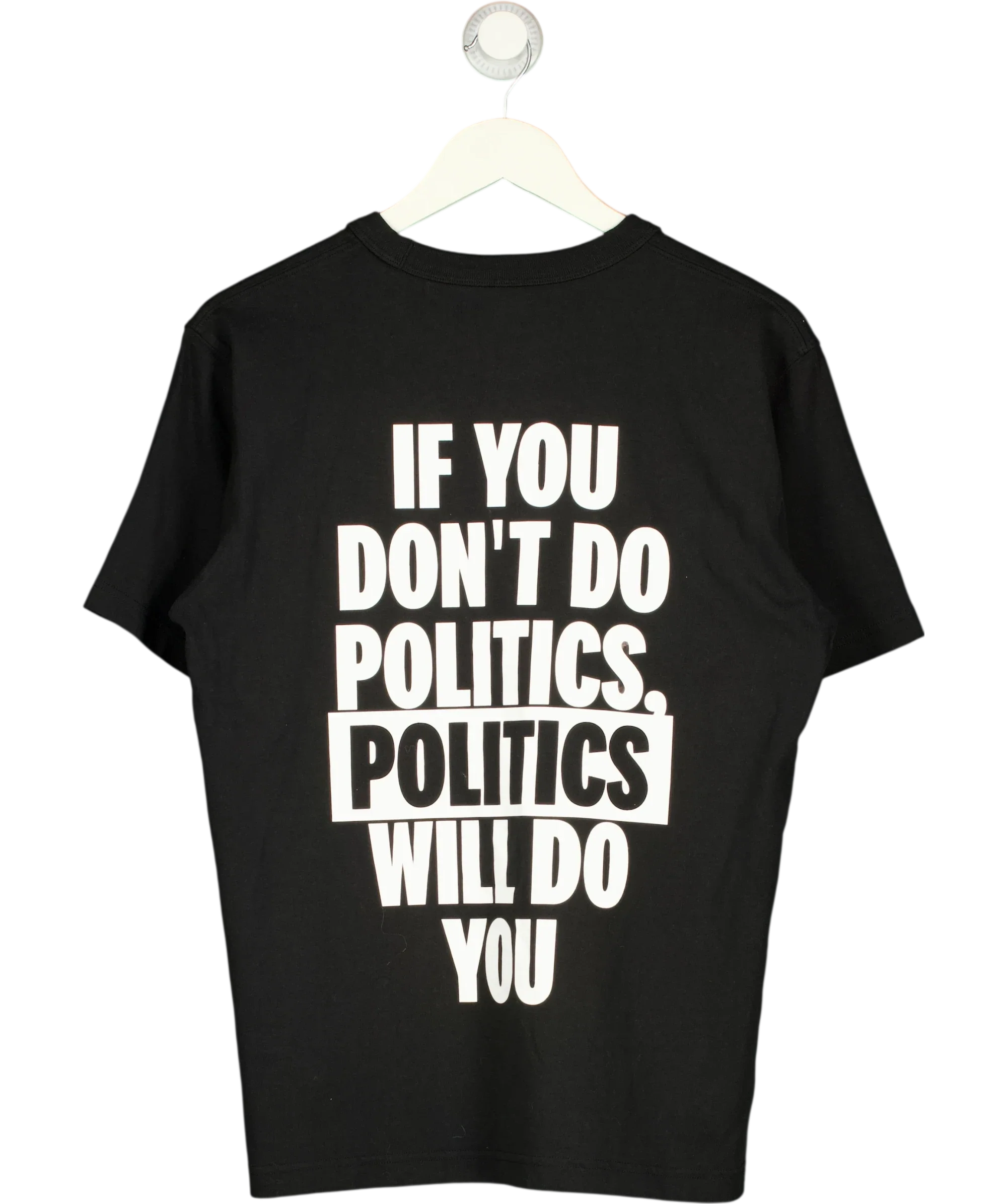 Uniqlo Black My Life My Say campaign slogan t-shirt, size UK S — back
