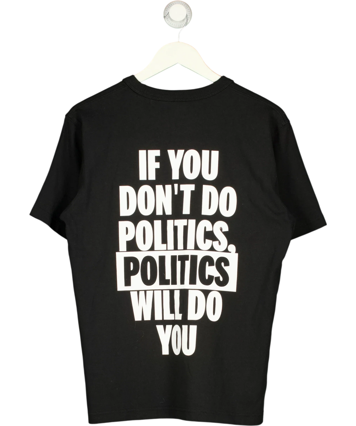 Uniqlo Black My Life My Say campaign slogan t-shirt, size UK S — back