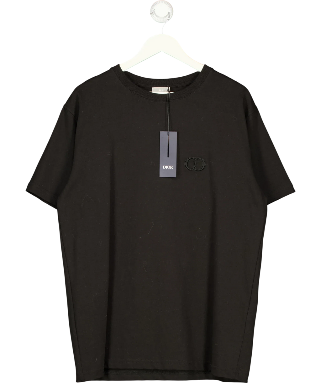 Dior Black CD Icon T-Shirt, size UK L — front