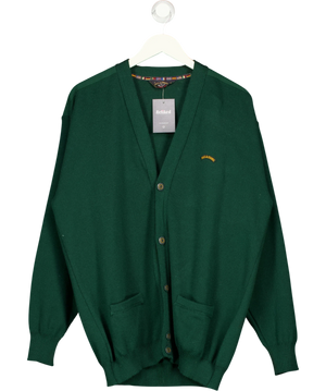 Paul & Shark Green Elbow Patches Cardigan UK XL