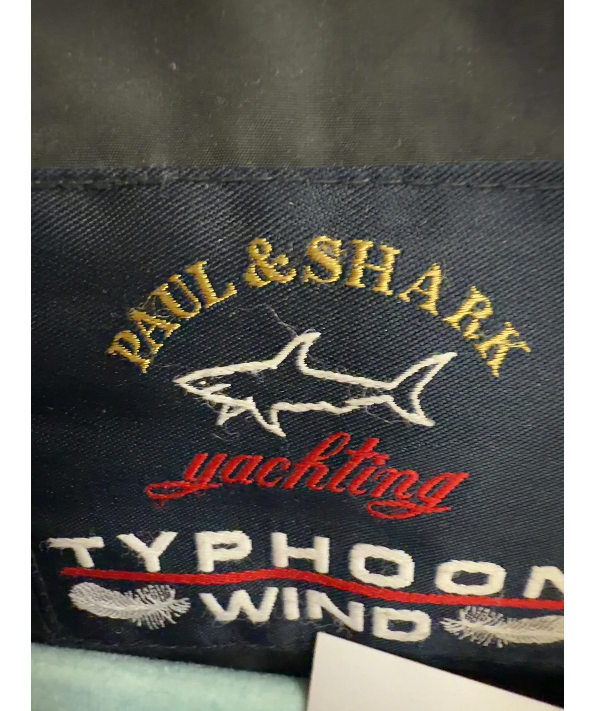 Paul & Shark Black Typhoon Wind hybrid quilted puffer jacket with knit sleeves, size UK XL — detail
