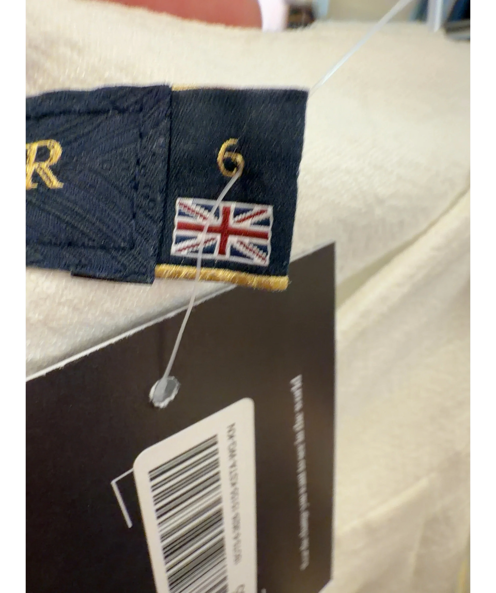 HOLLAND COOPER White Tailored Short, size UK 6 — care label