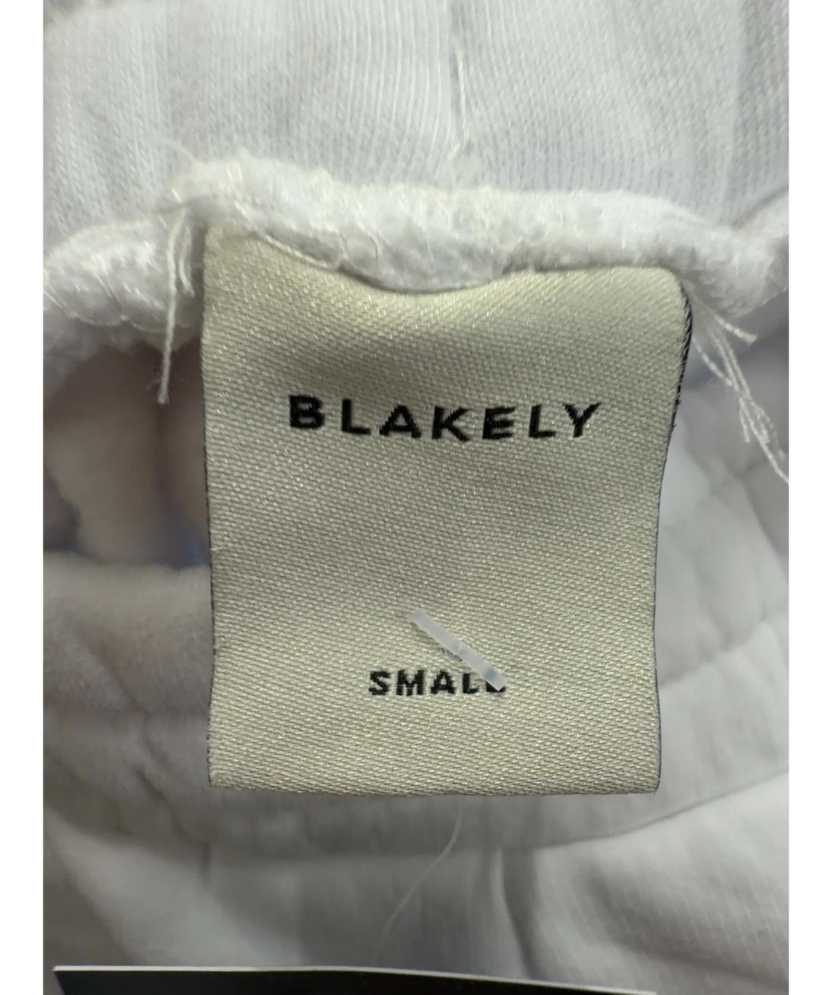 Blakely White Basic Jogger Shorts, size UK S — detail
