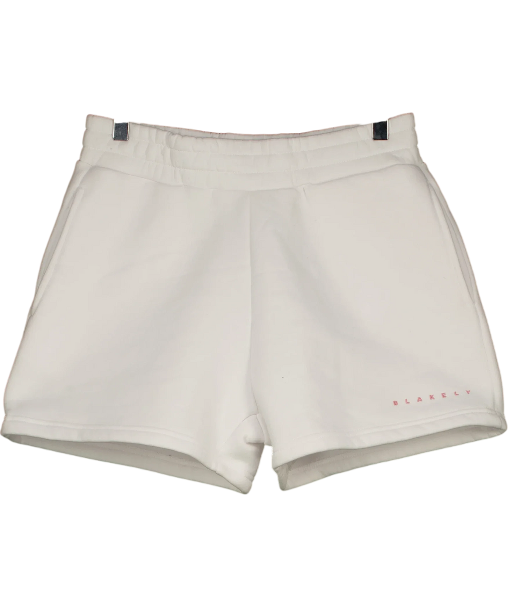 Blakely White Basic Jogger Shorts, size UK S — front