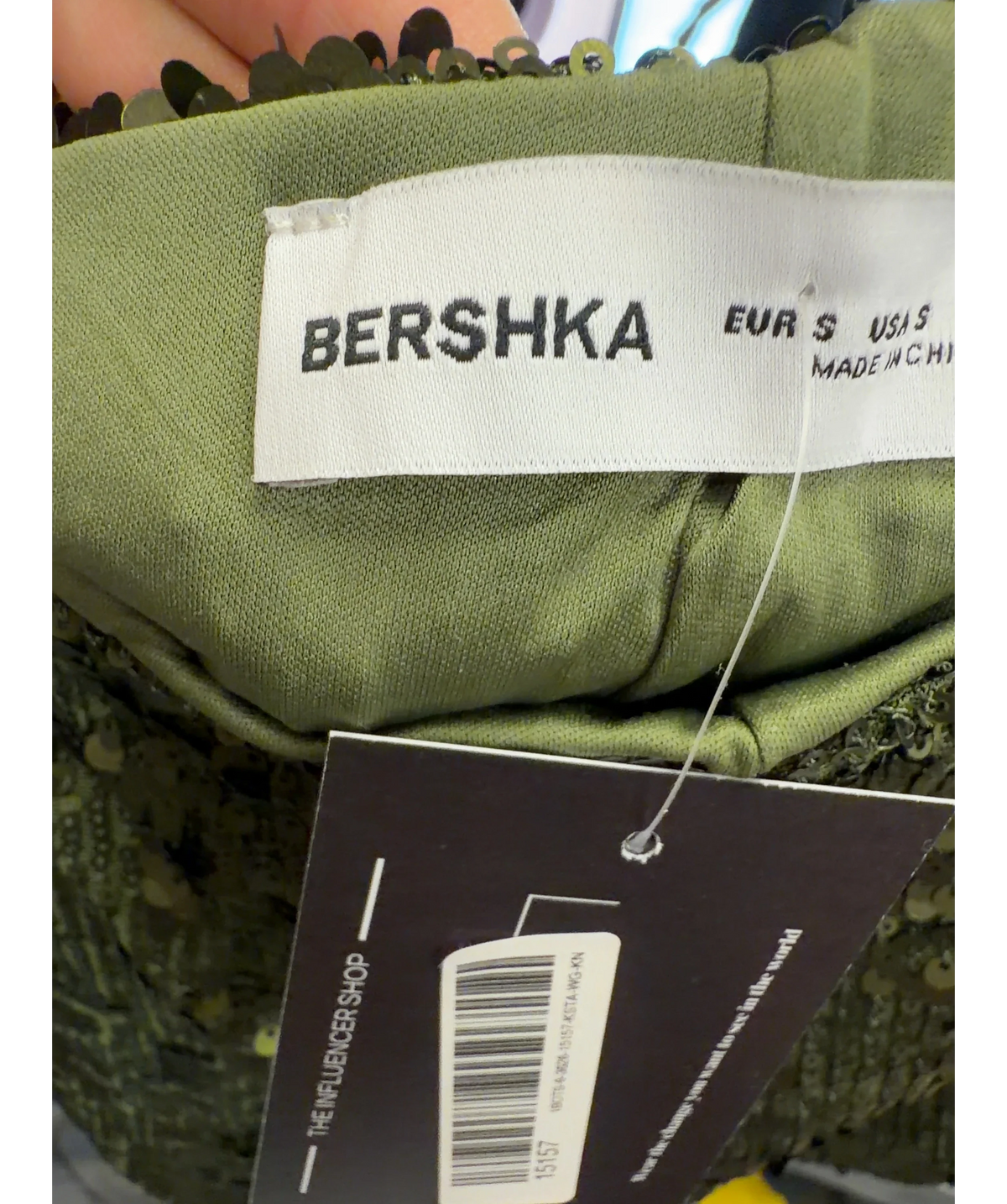 Bershka Green Colour, size UK S — detail