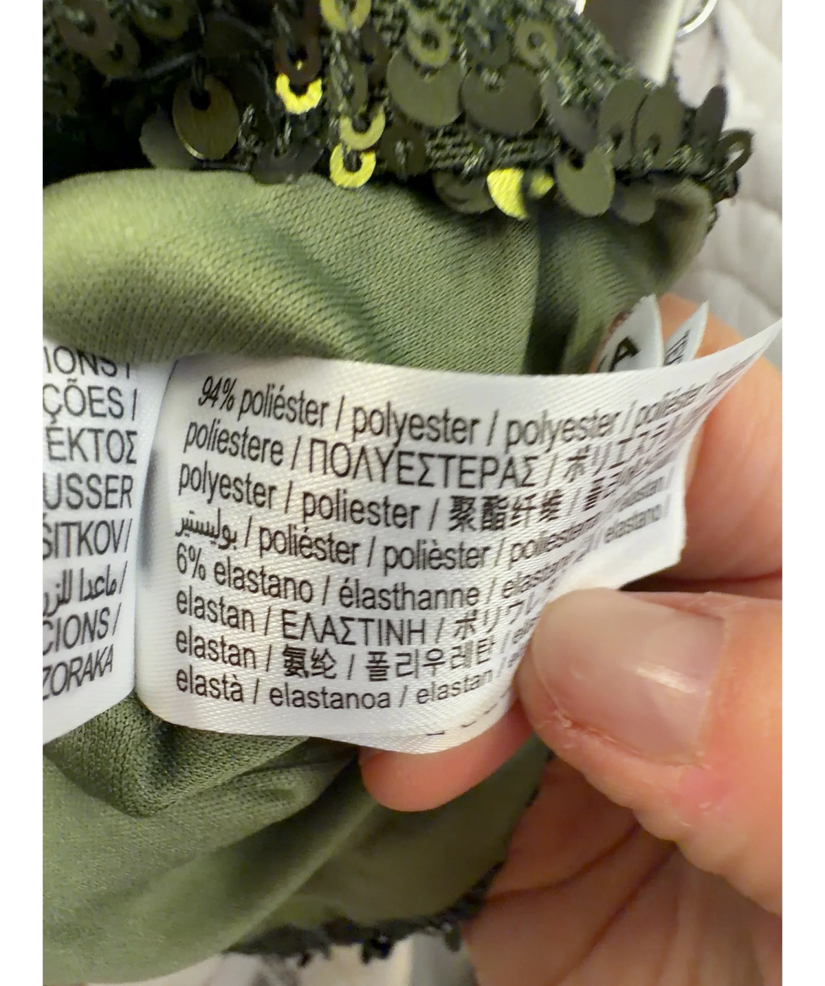 Bershka Green Colour, size UK S — label