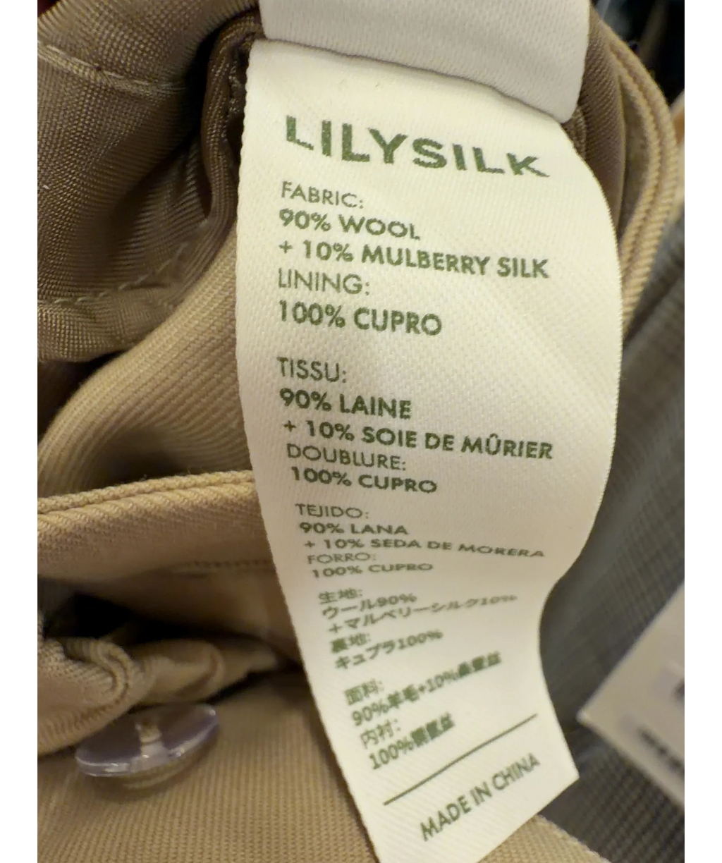LILYSILK Beige Colour, size UK 6 — label