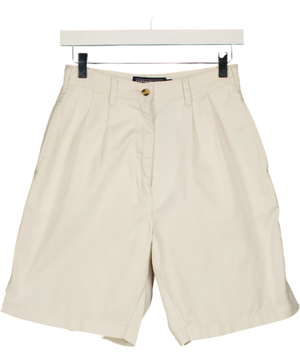 Cotton Traders beige Pleated Chino Shorts UK 12