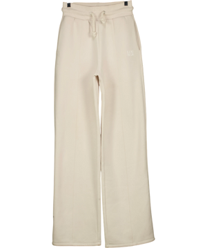 LOUNGE Cream Embroidered Wide Leg Sweatpants  UK S