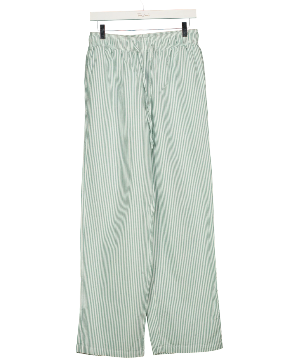 Superdry Green Cotton Stripe Trousers, size UK 10 — front