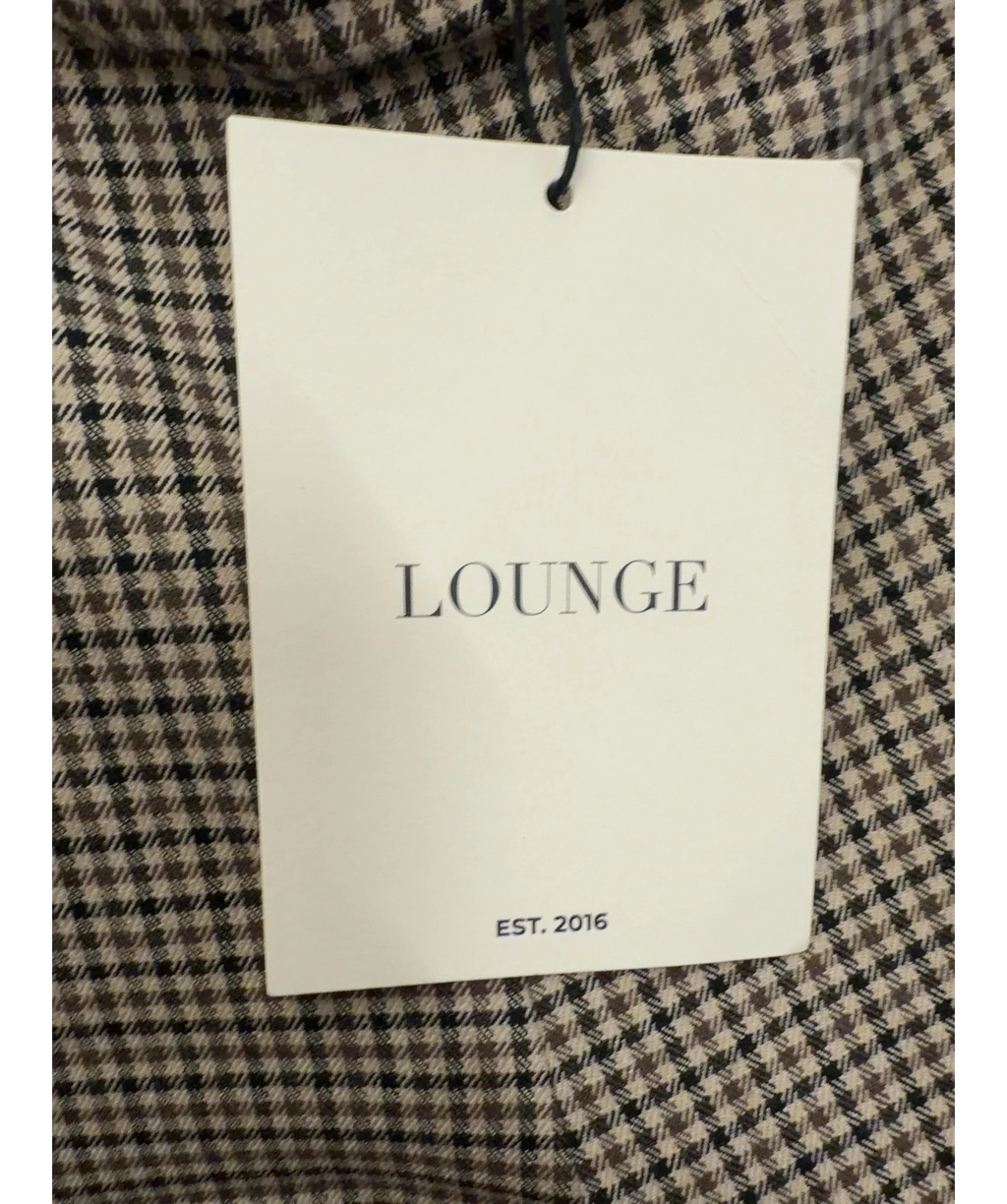 LOUNGE Brown Houndstooth Trousers, size UK S — detail